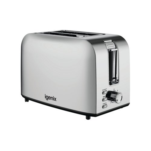 Igenix 2 Slice Toaster 750W Stainless Steel IGT0209SS
