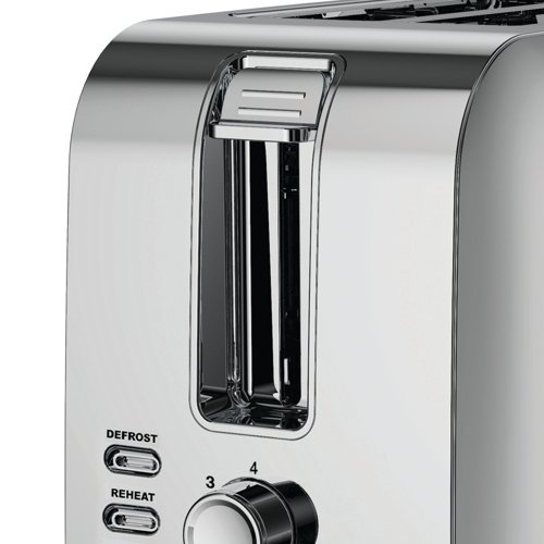 Igenix 2 Slice Toaster 750W Stainless Steel IGT0209SS