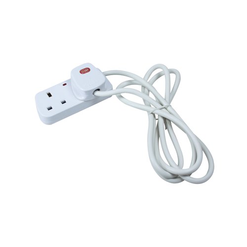 CED 2-Way White Extension Lead CEDTS2213M | Countrywide Electrical Distributors