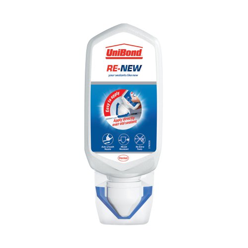 UniBond RE-NEW Bathroom/Kitchen Silicone Sealant White 80ml 2760633 | Henkel