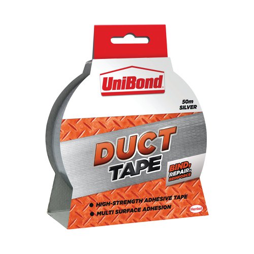 Unibond Duct Tape 50mmx50m Silver | HK34073 | Henkel