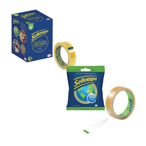 Sellotape Original Golden x6 + FOC Sellotape Zero Plastic Pack of 2
