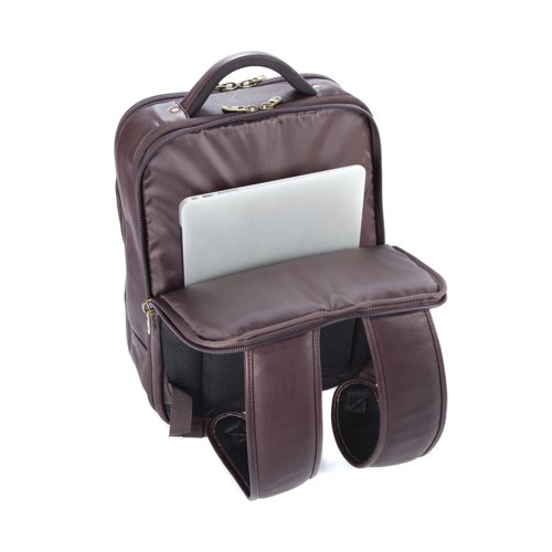 Falcon Laptop Backpack Full Grain Luxury Leather Brown FI6706