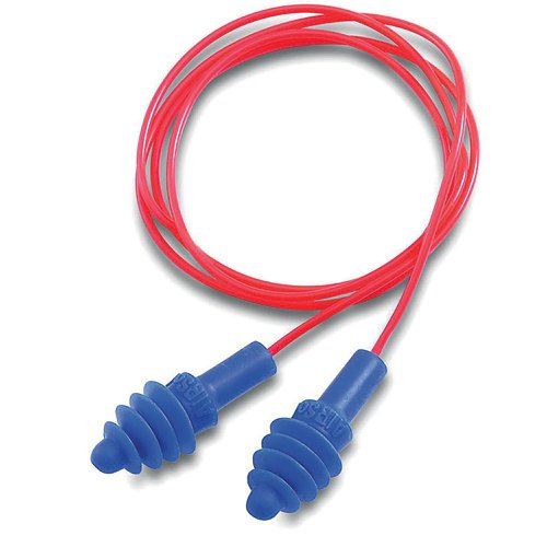 Honeywell Airsoft Corded Earplugs Flip Top Box Blue (Pack of 50) HL1030612