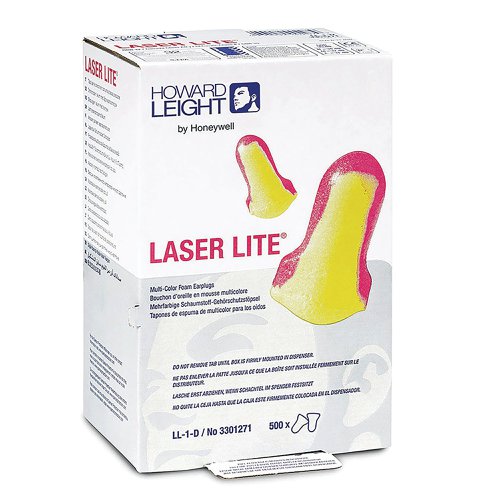 Honeywell Laser Lite LS500 Dispenser Refill Earplugs (Pack of 500) Yellow