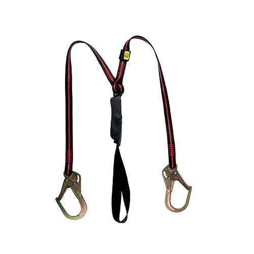 Honeywell Arc Flash Twin Rebar Hook Lanyard Black/Red