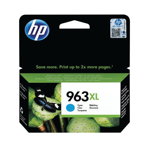 HP 963XL Ink Cartridge High Yield Cyan 3JA27AE