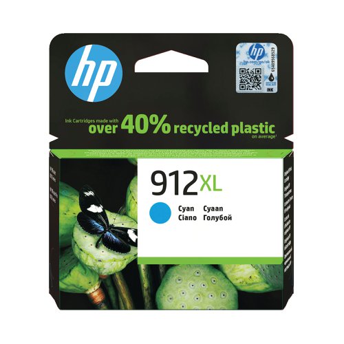 HP 912XL Original Ink Cartridge High Yield Cyan 3YL81AE