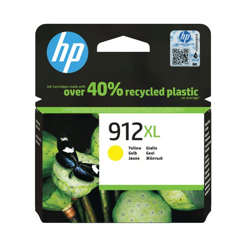 HP 912XL Original Ink Cartridge High Yield Yellow 3YL83AE