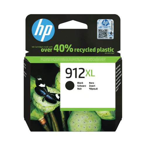 HP 912XL Original Ink Cartridge High Yield Black 3YL84AE