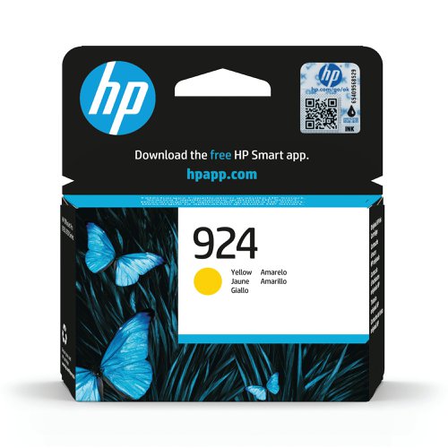 HP 924 Original Ink Cartridge Yellow 4K0U5NE