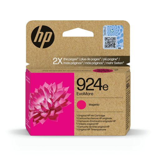 HP 924E EvoMore Original Ink Cartridge High Yield Magenta 4K0U8NE