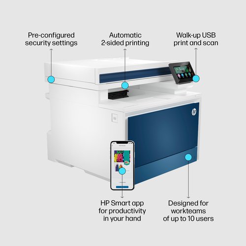 HP Color LaserJet Pro 4302dw A4 3-in-1 Wireless Colour Laser Printer 4RA83F#B19