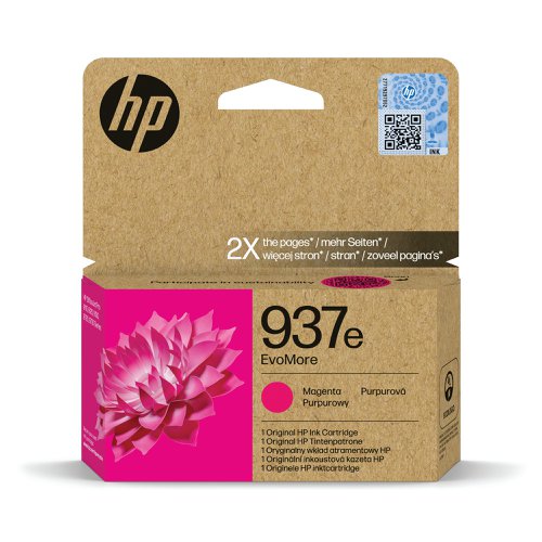 HP 937E EvoMore Original Ink Cartridge High Yield Magenta 4S6W7NE