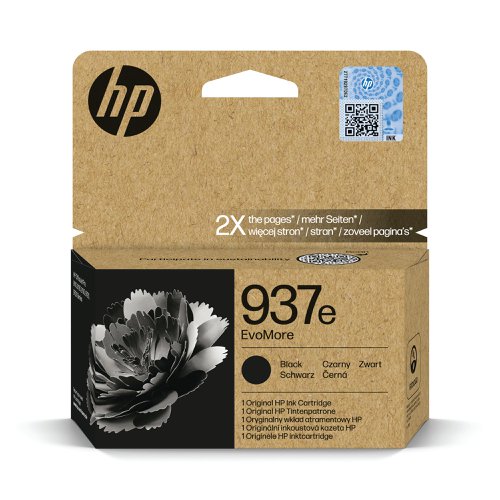 HP 937E EvoMore Original Ink Cartridge High Yield Black 4S6W9NE