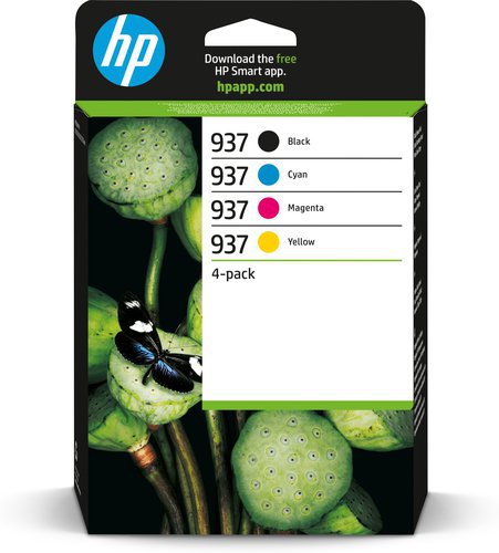 HP 937 Original Ink Cartridge CMYK 4-pack 6C400NE