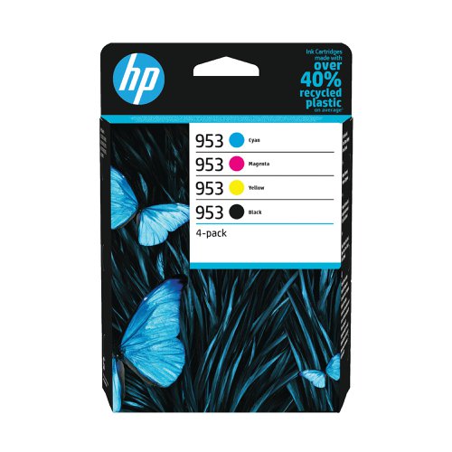 HP 953 Original Ink Cartridge 9/20-ml CMYK 4-pack 6ZC69AE