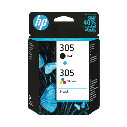 HP 305 Ink Cartridge Twin Pack Black/Tri-Color CMY 6ZD17AE