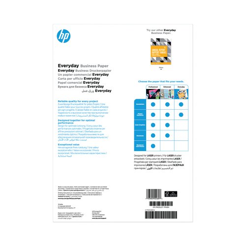 This HP Everyday A3 paper has a glossy finish for a professional impact. Designed for use in laser printers, this heavyweight paper can be used to print high quality photos, marketing materials and brochures from your own office. The glossy finish helps the ink to dry quickly so you can start enjoying them straight away.