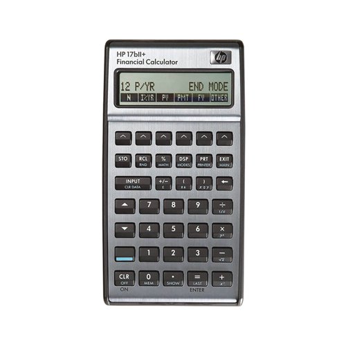 HP 17BII 2 Line Financial Calculator Silver HP-17BII