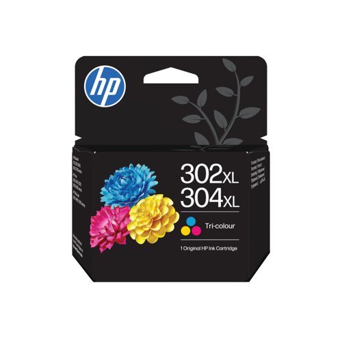 HP 302XL/304XL Original Ink Cartridge High Yield Tri-color B7RT8AE