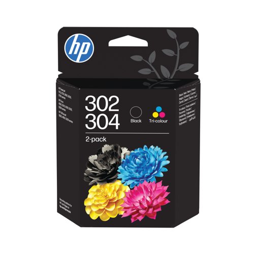 HP 302/304 Original Ink Cartridge Tri-color/Black Combo Pack B82L1AE