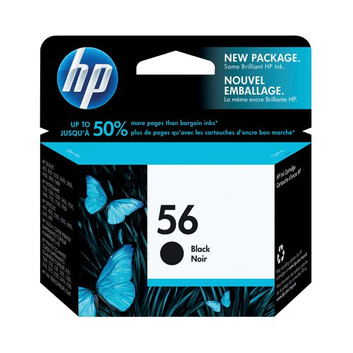 HP 56 Ink Cartridge Black 19ml C6656AE