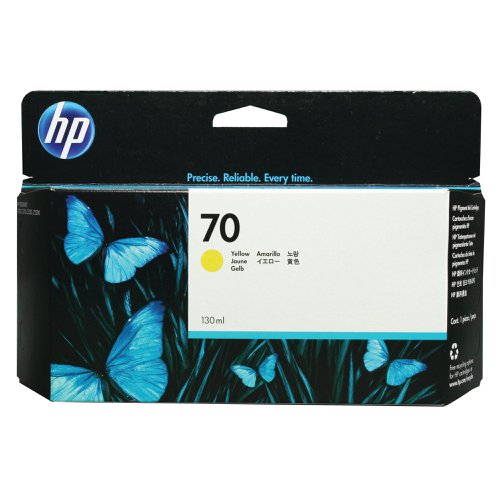 HP 70 DesignJet Ink Cartridge 130ml Yellow C9454A