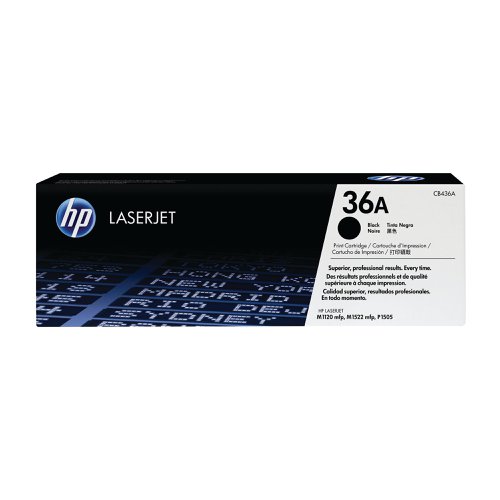 HP 36A Original LaserJet Toner Cartridge Black CB436A