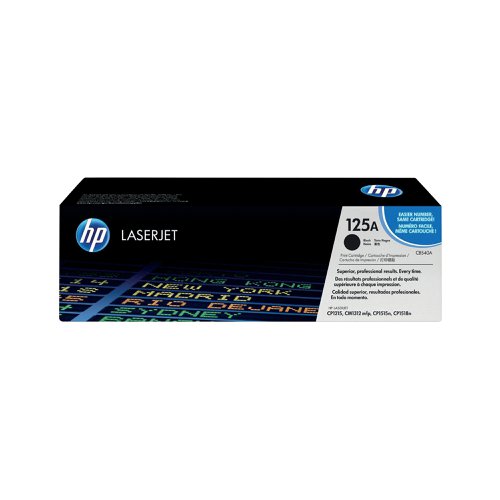 HP 125A Original LaserJet Toner Cartridge Black CB540A