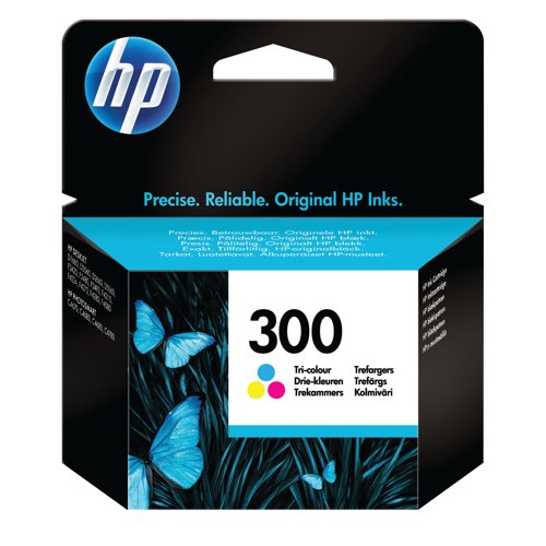 HP 300 Original Ink Cartridge 4-ml Tri-color CC643EE