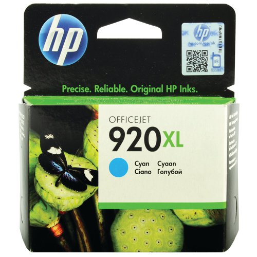 HP 920XL Original Ink Cartridge High Yield Cyan CD972AE