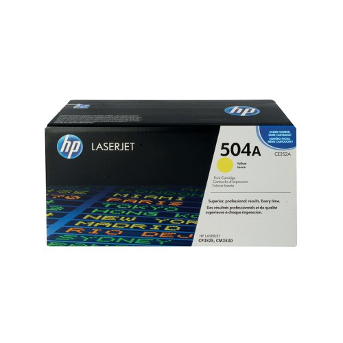 HP 504A Original LaserJet Toner Cartridge Yellow CE252A