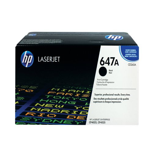 HP 647A Original LaserJet Toner Cartridge Black CE260A