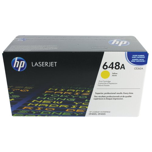 HP 648A Original LaserJet Toner Cartridge Yellow CE262A