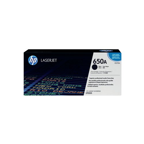 HP 650A Original LaserJet Toner Cartridge Black CE270A