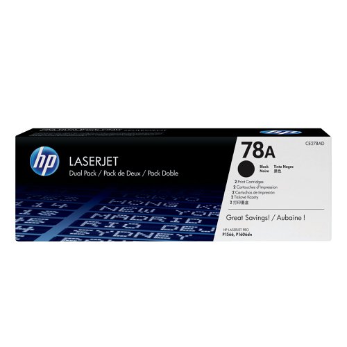 HP 78A Original LaserJet Toner Cartridge Black 2-pack CE278AD