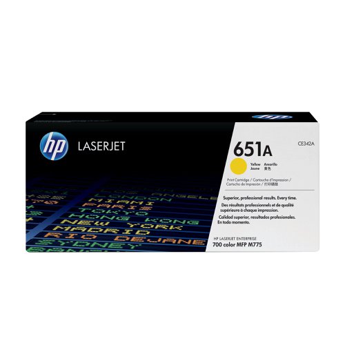 HP 651A Original LaserJet Toner Cartridge Yellow CE342A