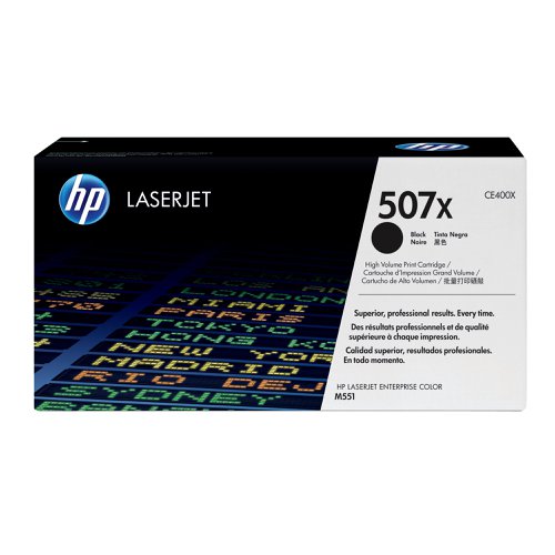 HP 507X Laserjet Toner Cartridge High Yield Black CE400X