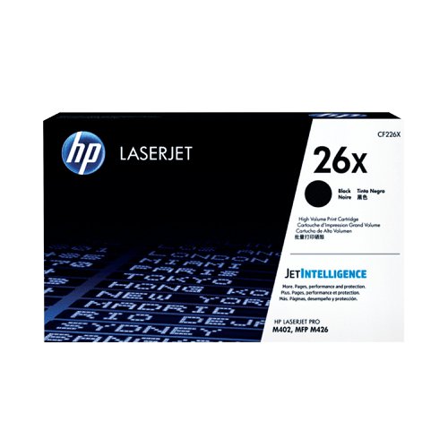 HP 26X High Yield Black Laserjet Toner Cartridge CF226X