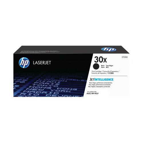 HP 30X Original LaserJet Toner Cartridge High Yield Black CF230X