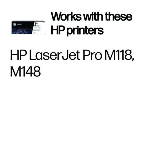 HP 94X Original LaserJet Toner Cartridge High Yield Black CF294X