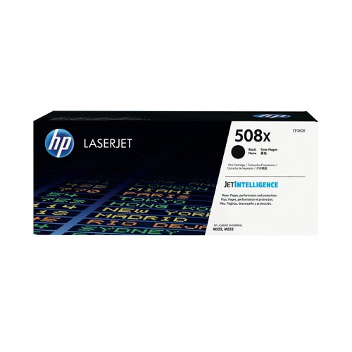 HP 508X LaserJet Toner Cartridge High Yield Black CF360X