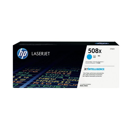 HP 508X LaserJet Toner Cartridge High Yield Cyan CF361X