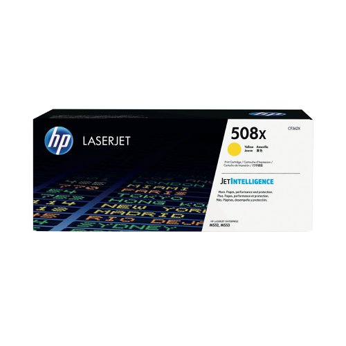 HP 508X LaserJet Toner Cartridge High Yield Yellow CF362X