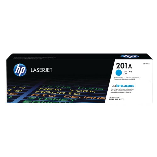 HP 201A Original LaserJet Toner Cartridge Cyan CF401A