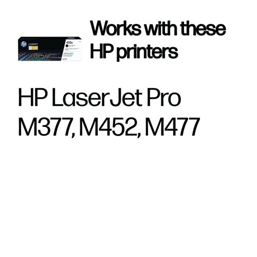 HP 410X Original LaserJet Toner Cartridge High Yield Black CF410X
