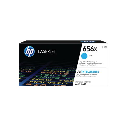 HP 656X High Yield Cyan Original LaserJet Toner Cartridge CF461X