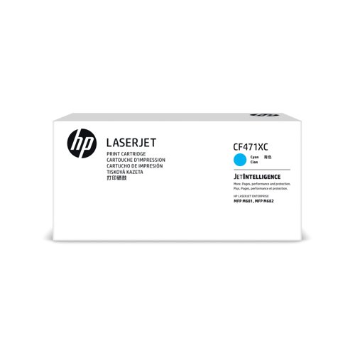 HP 657X Contract Original LaserJet Toner Cartridge High Yield Cyan CF471XC