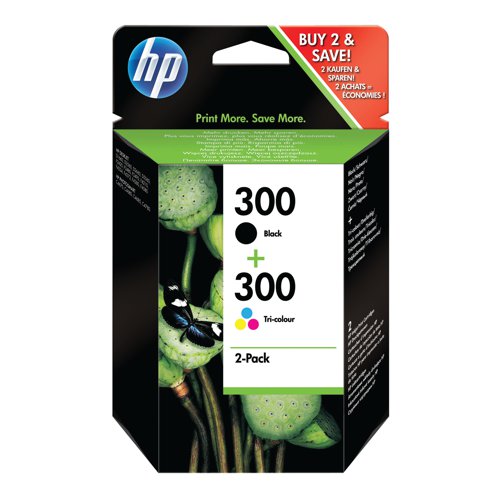 HP 300 Original Ink Cartridge 4-ml Black/Tri-color CN637EE